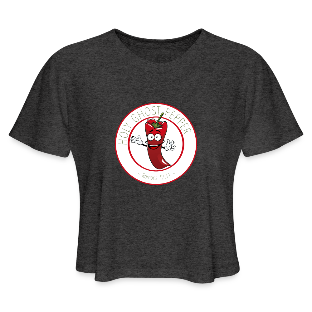 Holy Ghost Pepper - Women's Cropped T-Shirt - deep heather