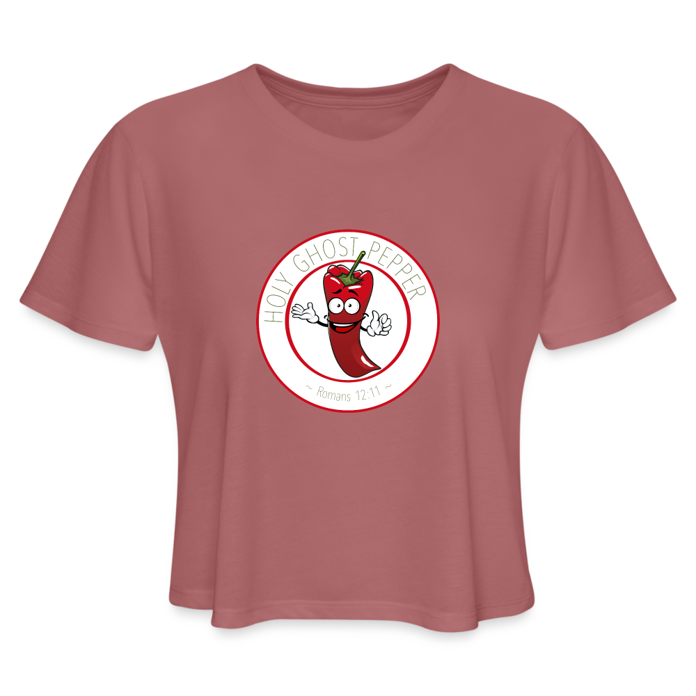 Holy Ghost Pepper - Women's Cropped T-Shirt - mauve