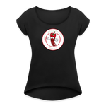 Holy Ghost Pepper - Women's Roll Cuff T-Shirt - black