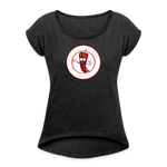 Holy Ghost Pepper - Women's Roll Cuff T-Shirt - heather black