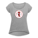 Holy Ghost Pepper - Women's Roll Cuff T-Shirt - heather gray