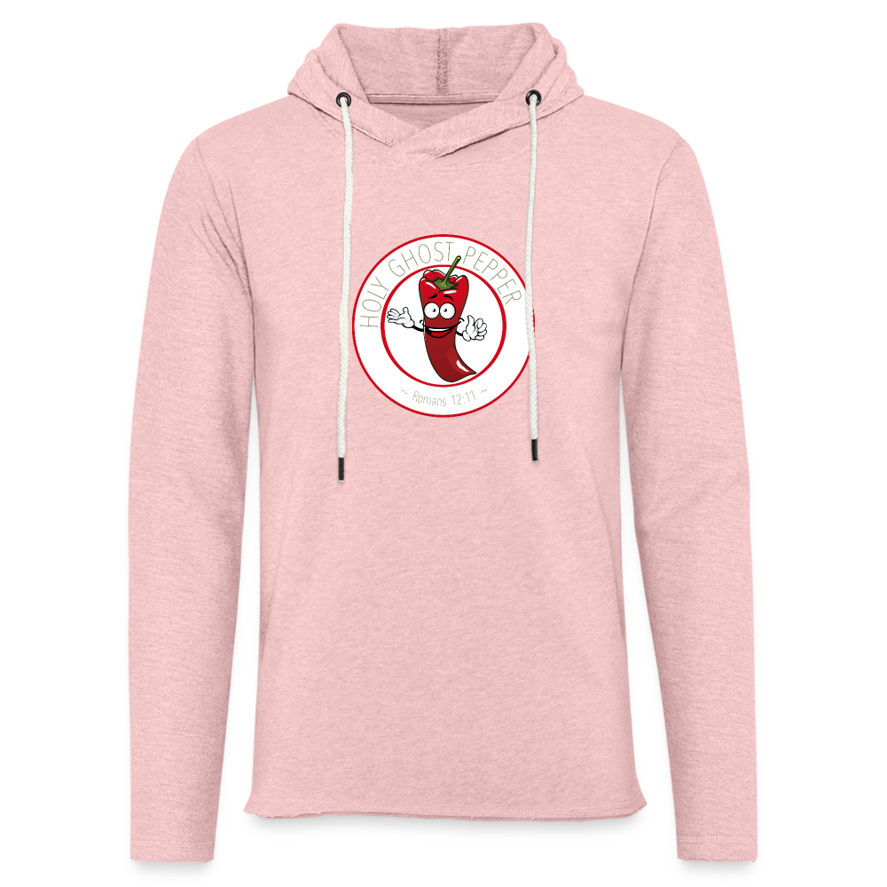 Holy Ghost Pepper - Unisex Lightweight Terry Hoodie - cream heather pink