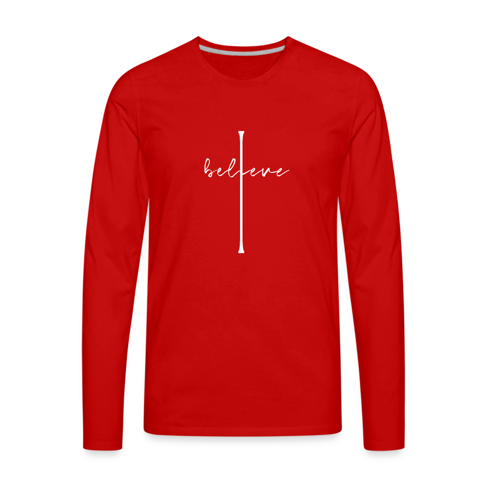 I Believe - Men's Premium Long Sleeve T-Shirt - red