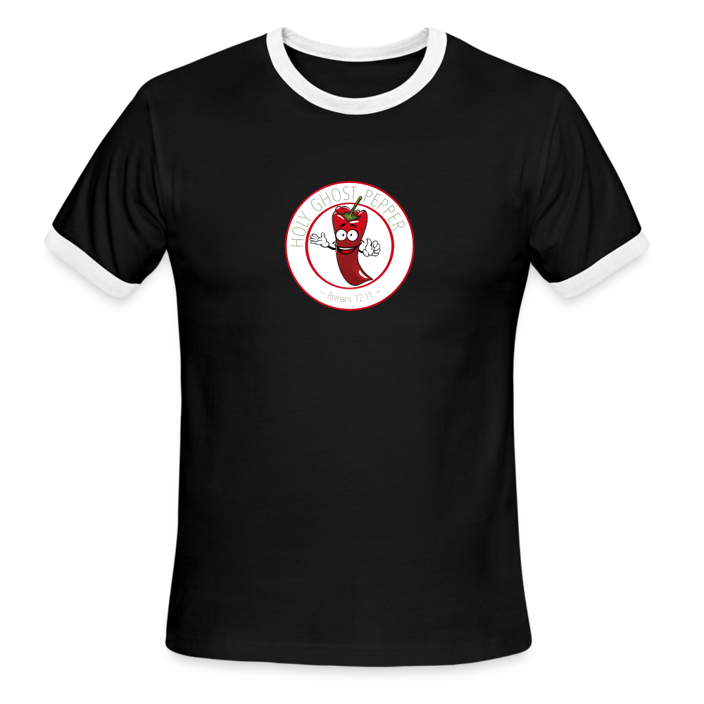 Holy Ghost Pepper - Men's Ringer T-Shirt - black/white