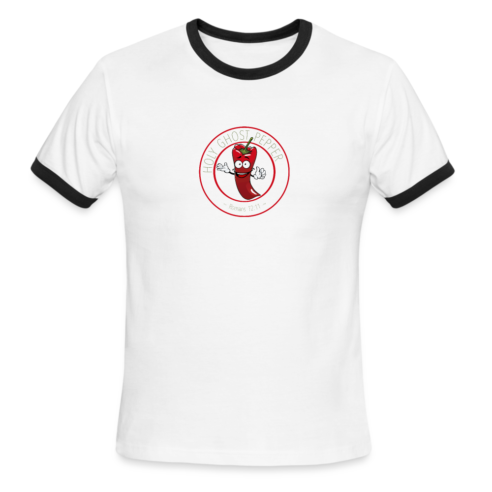 Holy Ghost Pepper - Men's Ringer T-Shirt - white/black