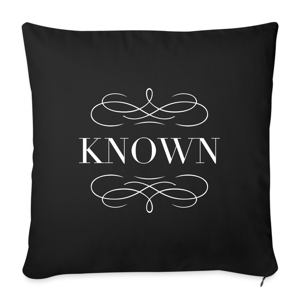 Known - Throw Pillow Cover - black