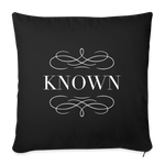 Known - Throw Pillow Cover - black