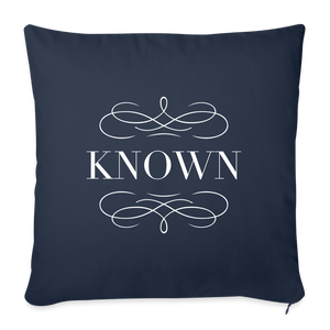 Known - Throw Pillow Cover - navy