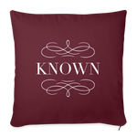 Known - Throw Pillow Cover - burgundy