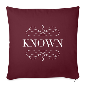Known - Throw Pillow Cover - burgundy