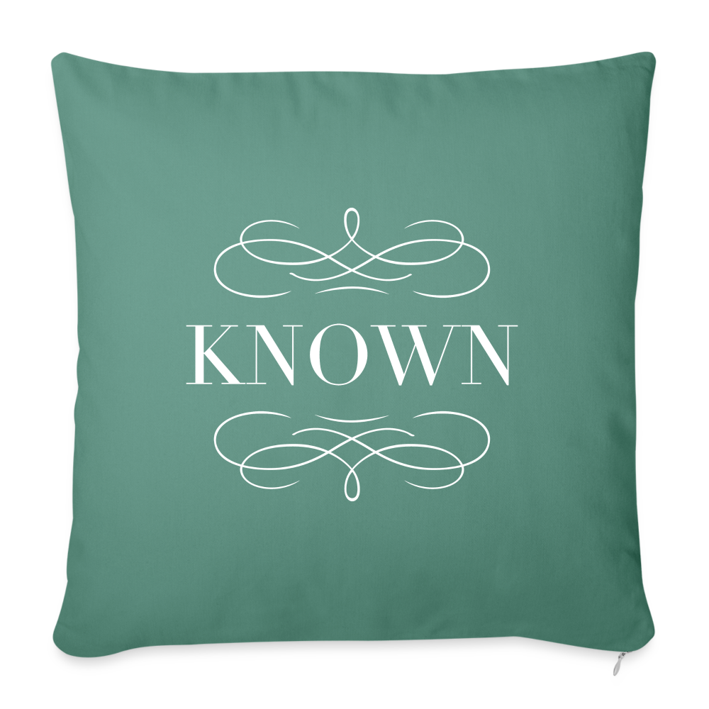 Known - Throw Pillow Cover - cypress green