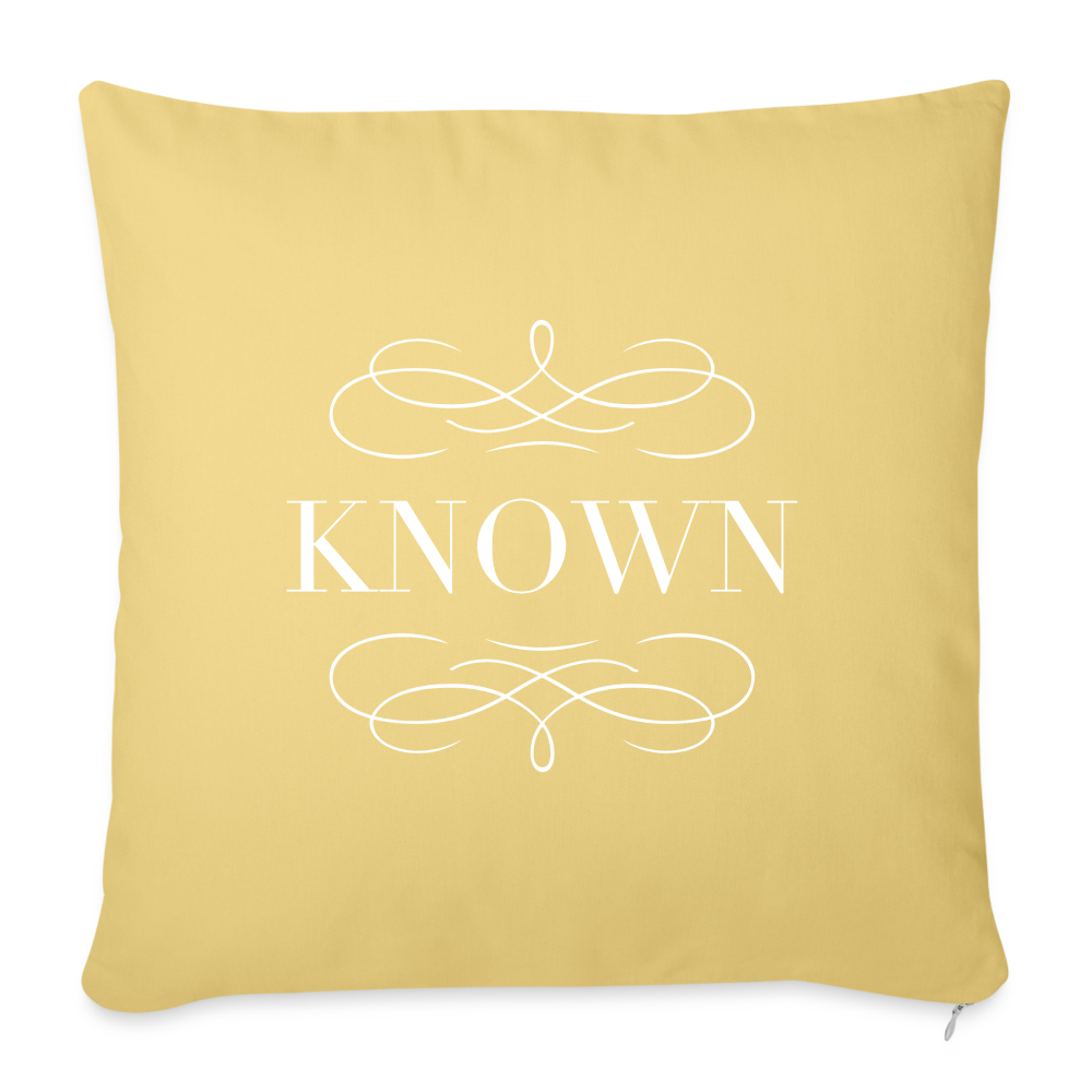 Known - Throw Pillow Cover - washed yellow