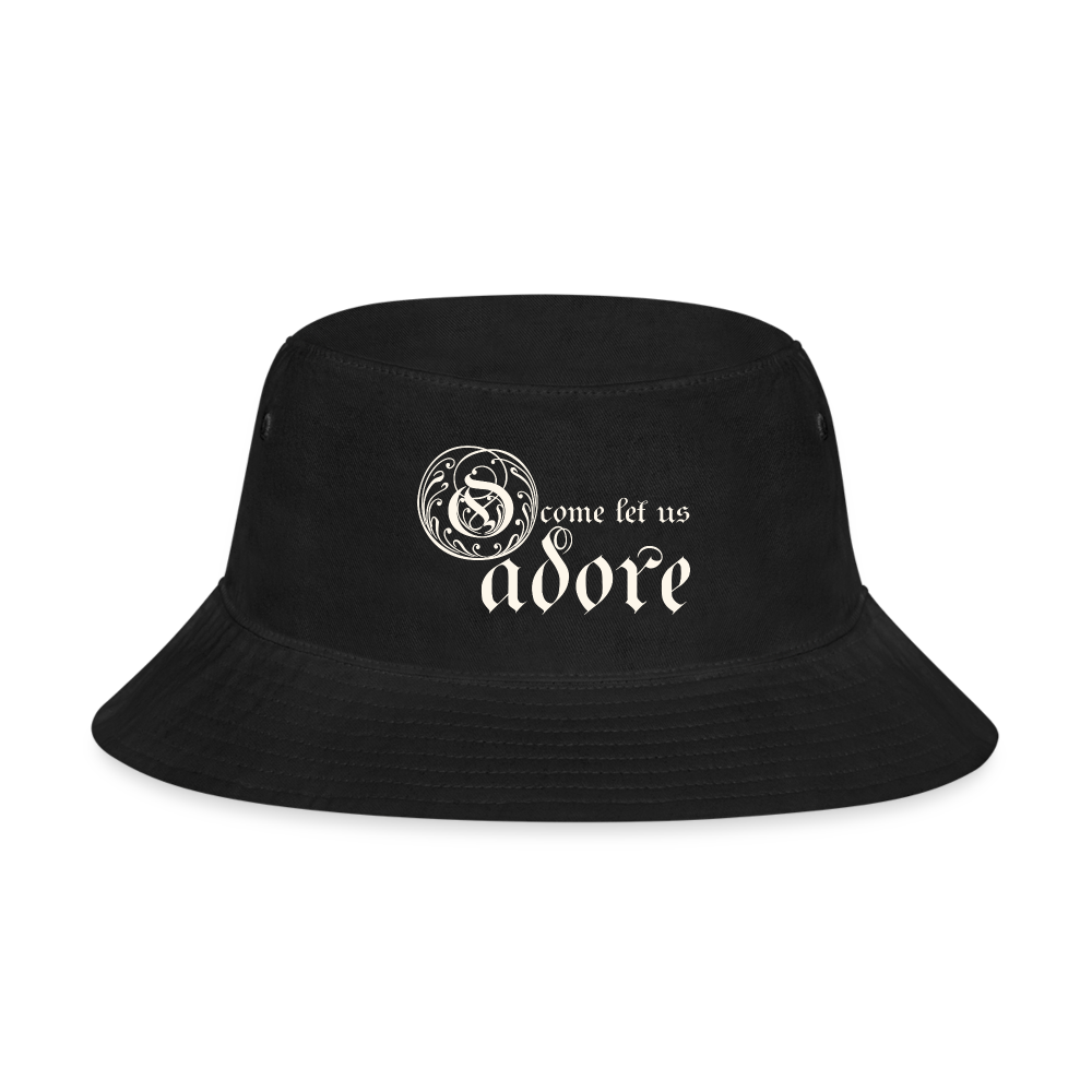 O Come Let Us Adore - Bucket Hat - black