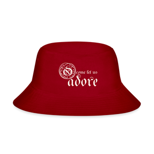 O Come Let Us Adore - Bucket Hat - red