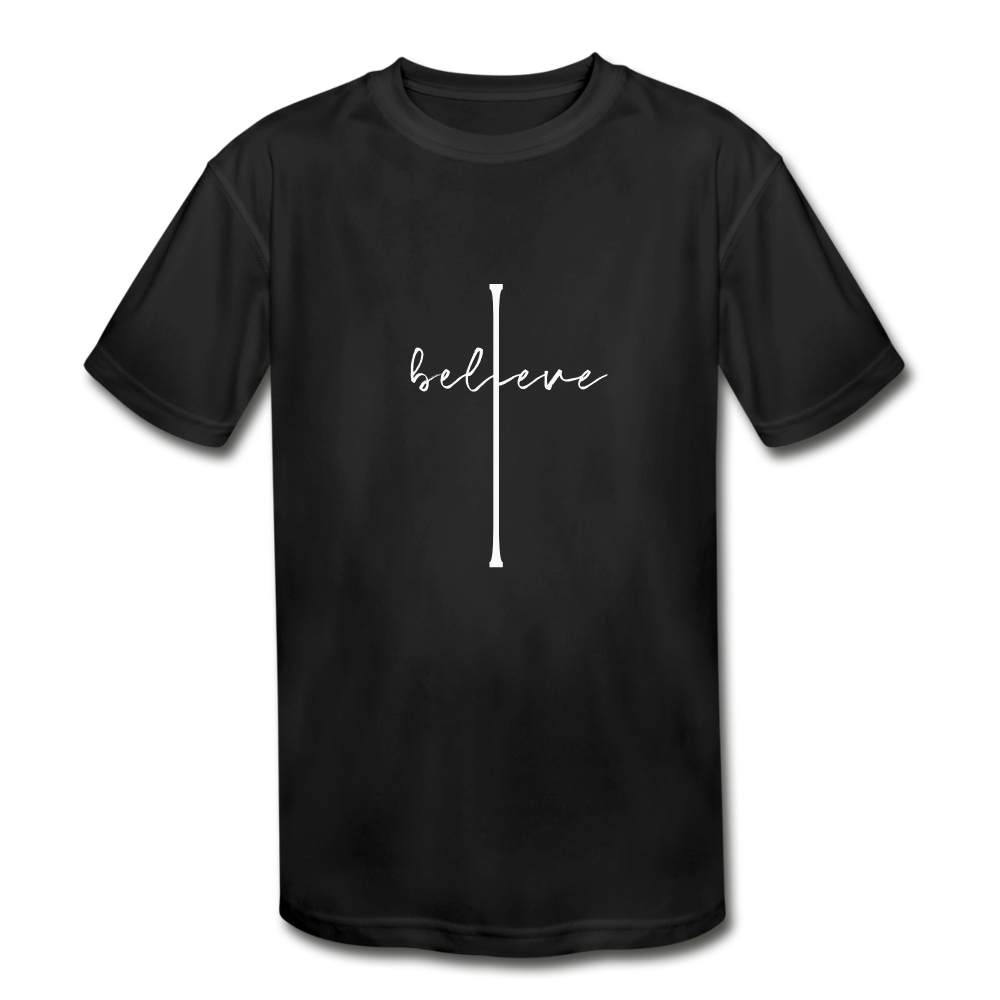I Believe - Kids' Moisture Wicking Performance T-Shirt - black