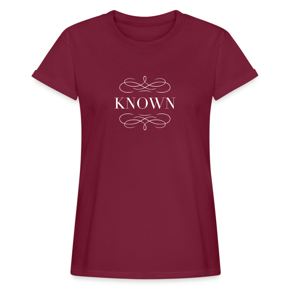 Known - Women's Relaxed Fit T-Shirt - burgundy
