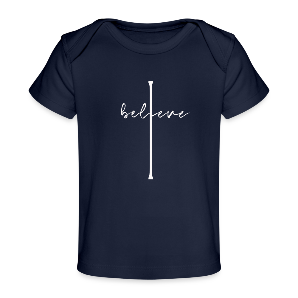 I Believe - Organic Baby T-Shirt - dark navy