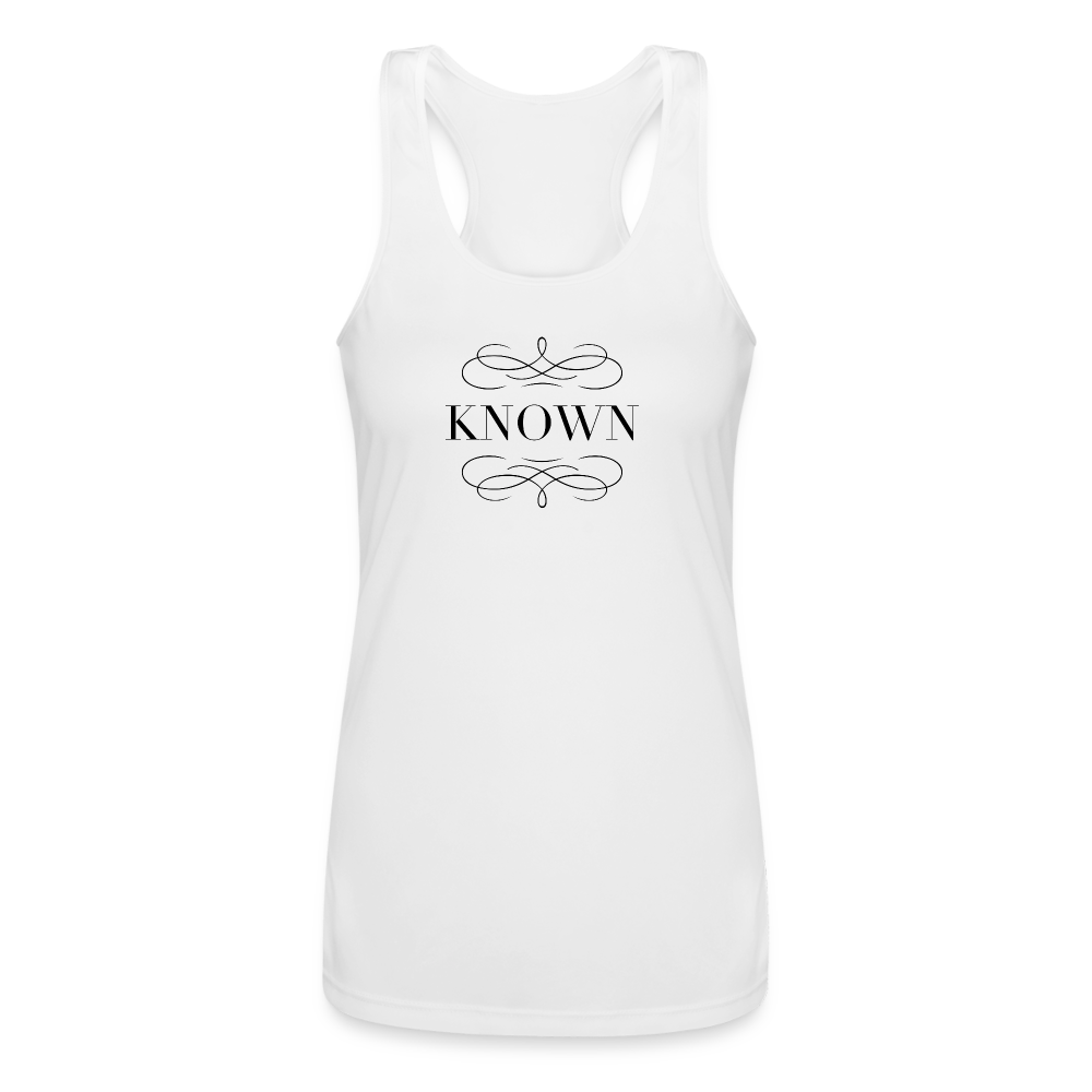 Known - Women’s Performance Racerback Tank Top - white