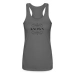 Known - Women’s Performance Racerback Tank Top - charcoal