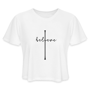 I Believe - Women's Cropped T-Shirt - white