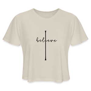 I Believe - Women's Cropped T-Shirt - dust