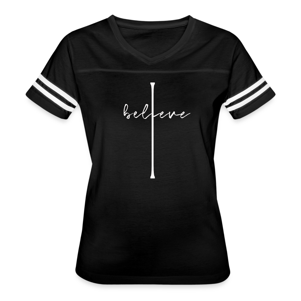 I Believe - Women’s Vintage Sport T-Shirt - black/white