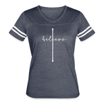 I Believe - Women’s Vintage Sport T-Shirt - vintage navy/white