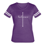 I Believe - Women’s Vintage Sport T-Shirt - vintage purple/white
