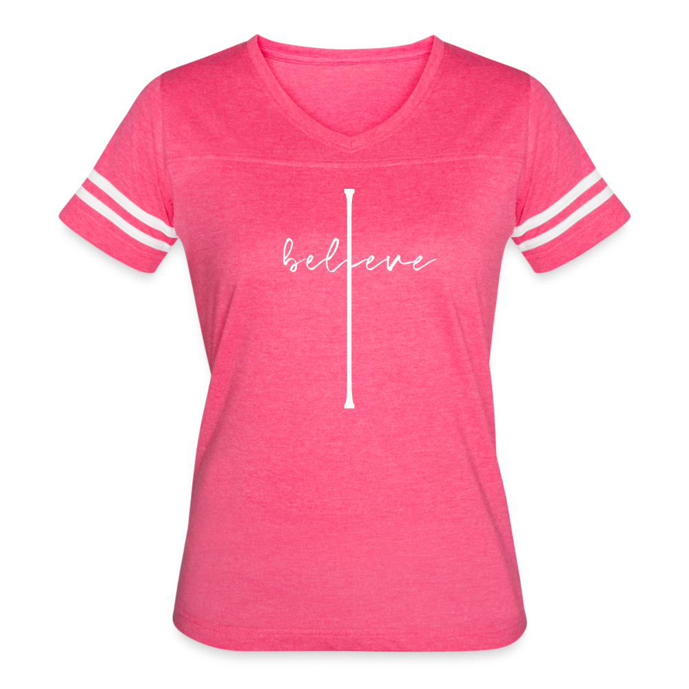 I Believe - Women’s Vintage Sport T-Shirt - vintage pink/white
