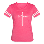 I Believe - Women’s Vintage Sport T-Shirt - vintage pink/white