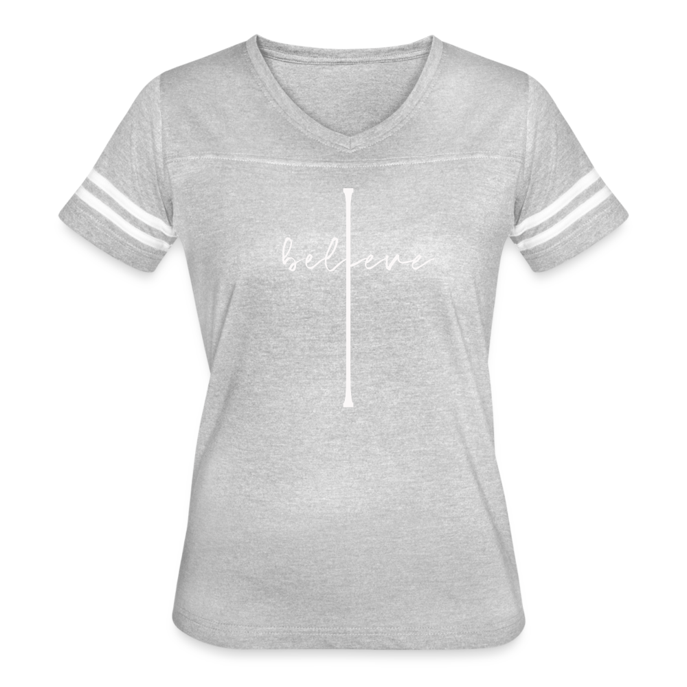 I Believe - Women’s Vintage Sport T-Shirt - heather gray/white