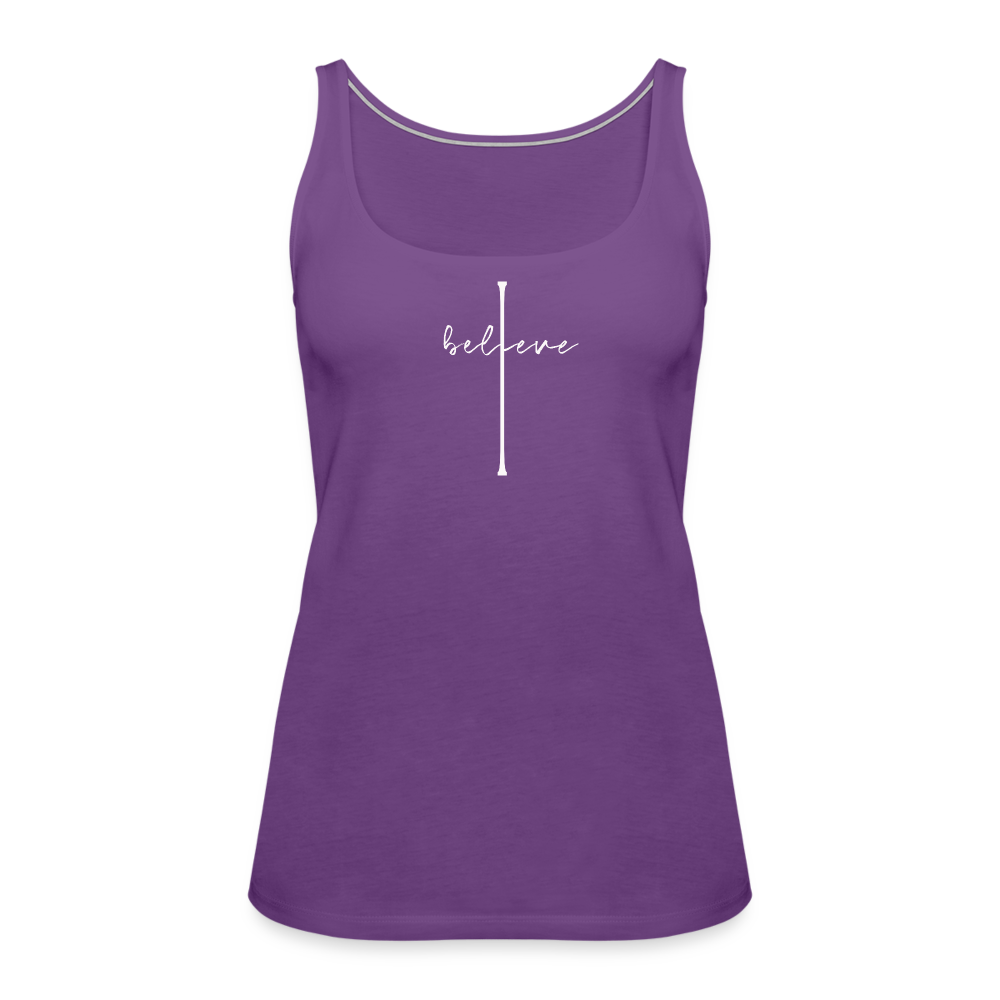 I Believe - Women’s Premium Tank Top - purple