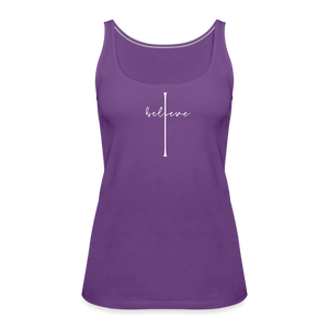 I Believe - Women’s Premium Tank Top - purple