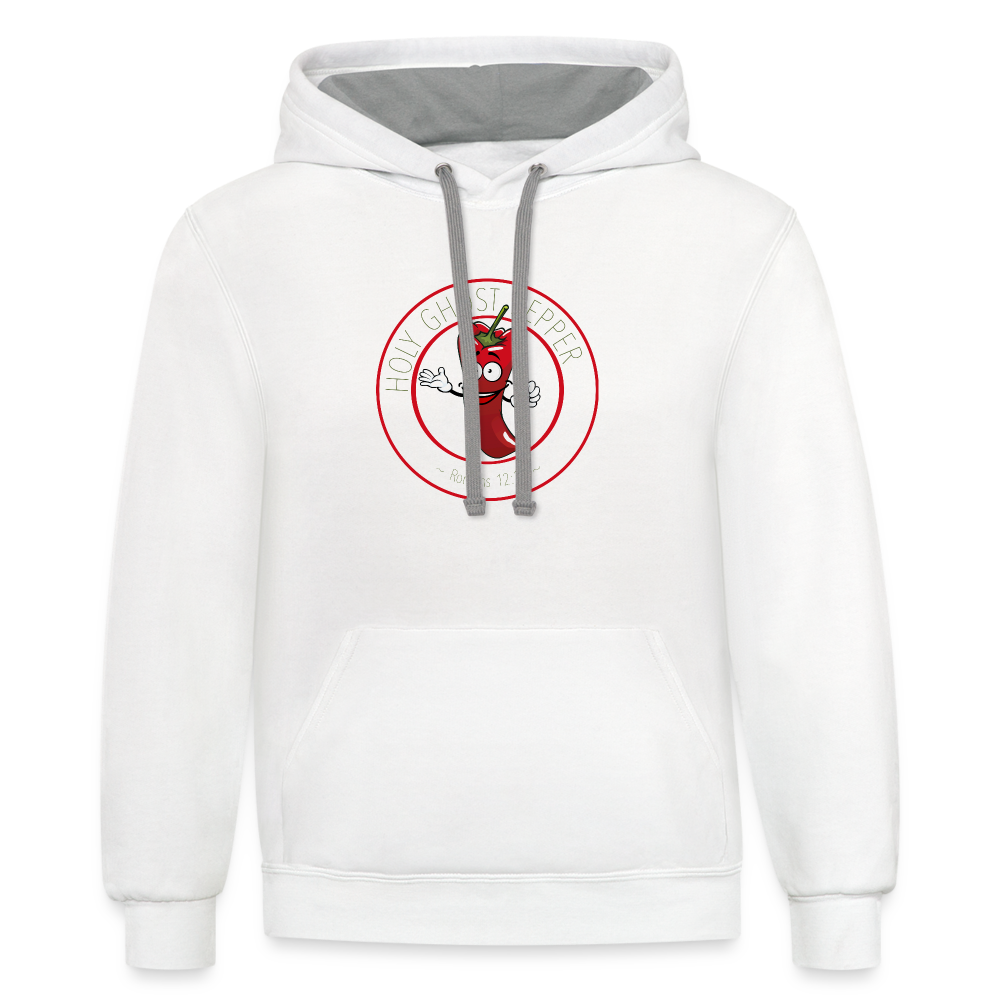 Holy Ghost Pepper - Unisex Contrast Hoodie - white/gray