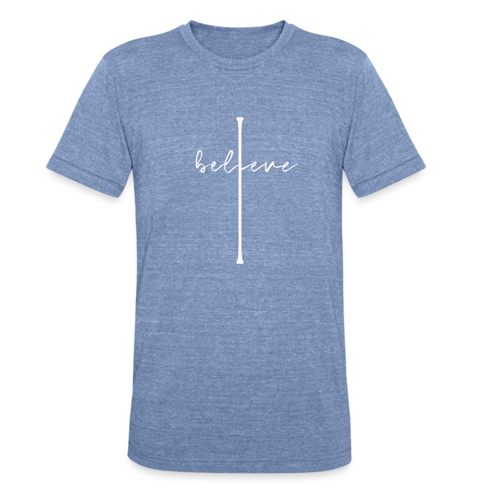 I Believe - Unisex Tri-Blend T-Shirt - heather blue