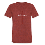 I Believe - Unisex Tri-Blend T-Shirt - heather cranberry