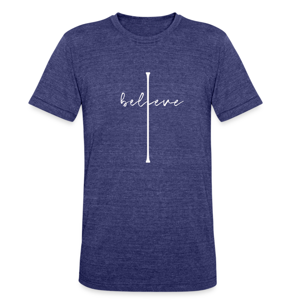 I Believe - Unisex Tri-Blend T-Shirt - heather indigo