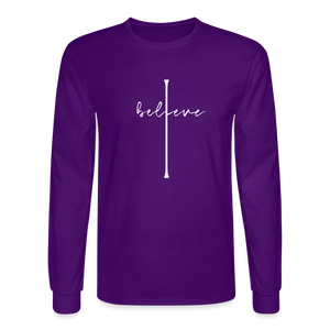 I Believe - Men's Long Sleeve T-Shirt - purple