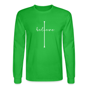 I Believe - Men's Long Sleeve T-Shirt - bright green