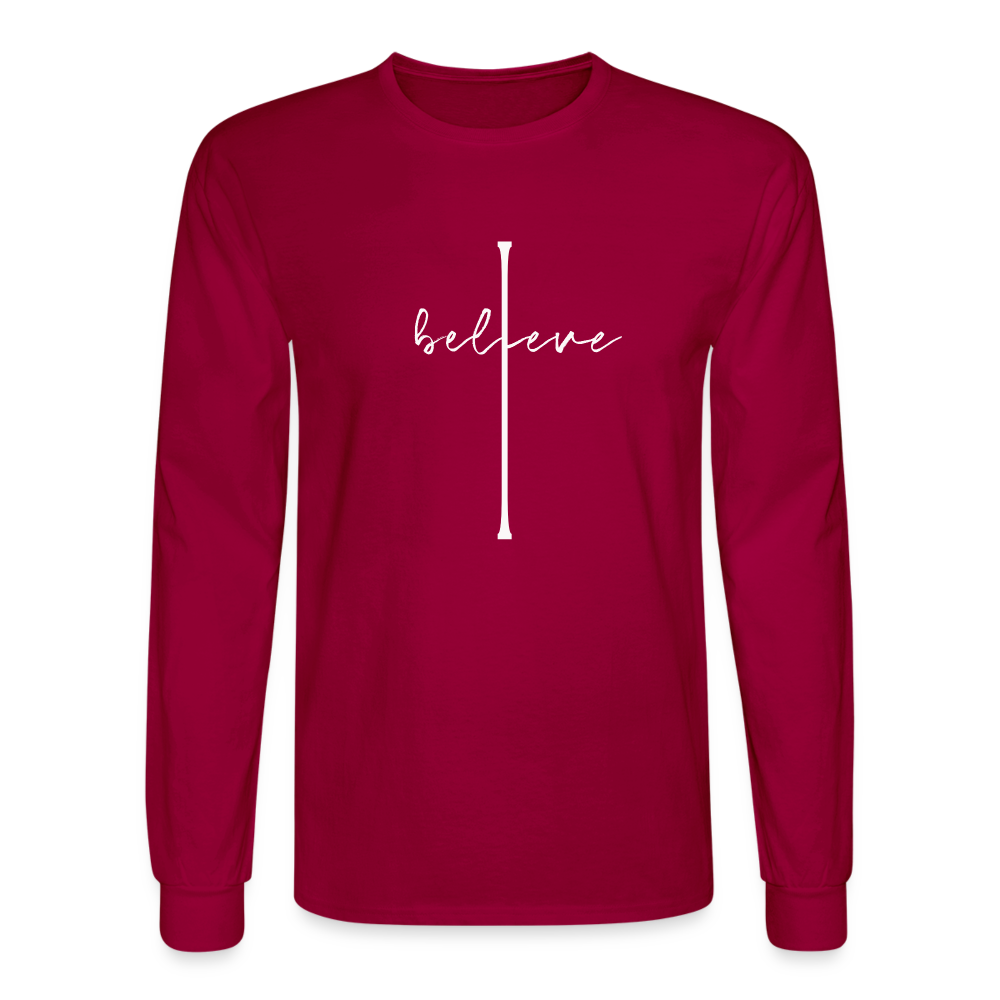 I Believe - Men's Long Sleeve T-Shirt - dark red