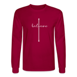 I Believe - Men's Long Sleeve T-Shirt - dark red