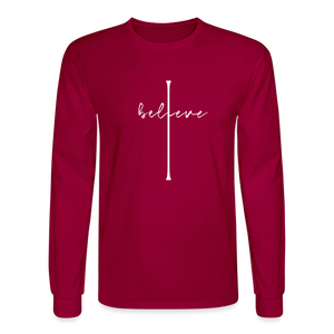 I Believe - Men's Long Sleeve T-Shirt - dark red