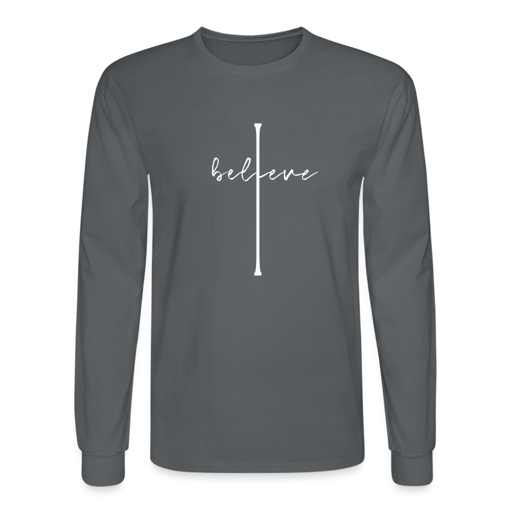 I Believe - Men's Long Sleeve T-Shirt - charcoal