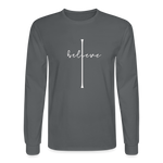 I Believe - Men's Long Sleeve T-Shirt - charcoal