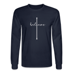 I Believe - Men's Long Sleeve T-Shirt - navy