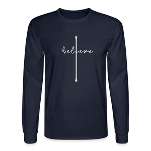 I Believe - Men's Long Sleeve T-Shirt - navy
