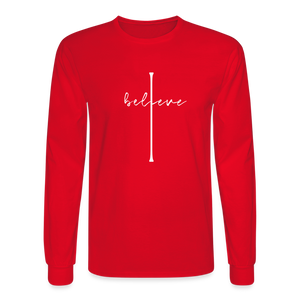 I Believe - Men's Long Sleeve T-Shirt - red
