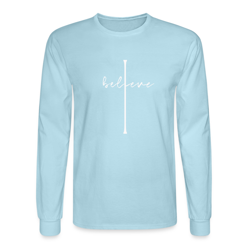 I Believe - Men's Long Sleeve T-Shirt - powder blue