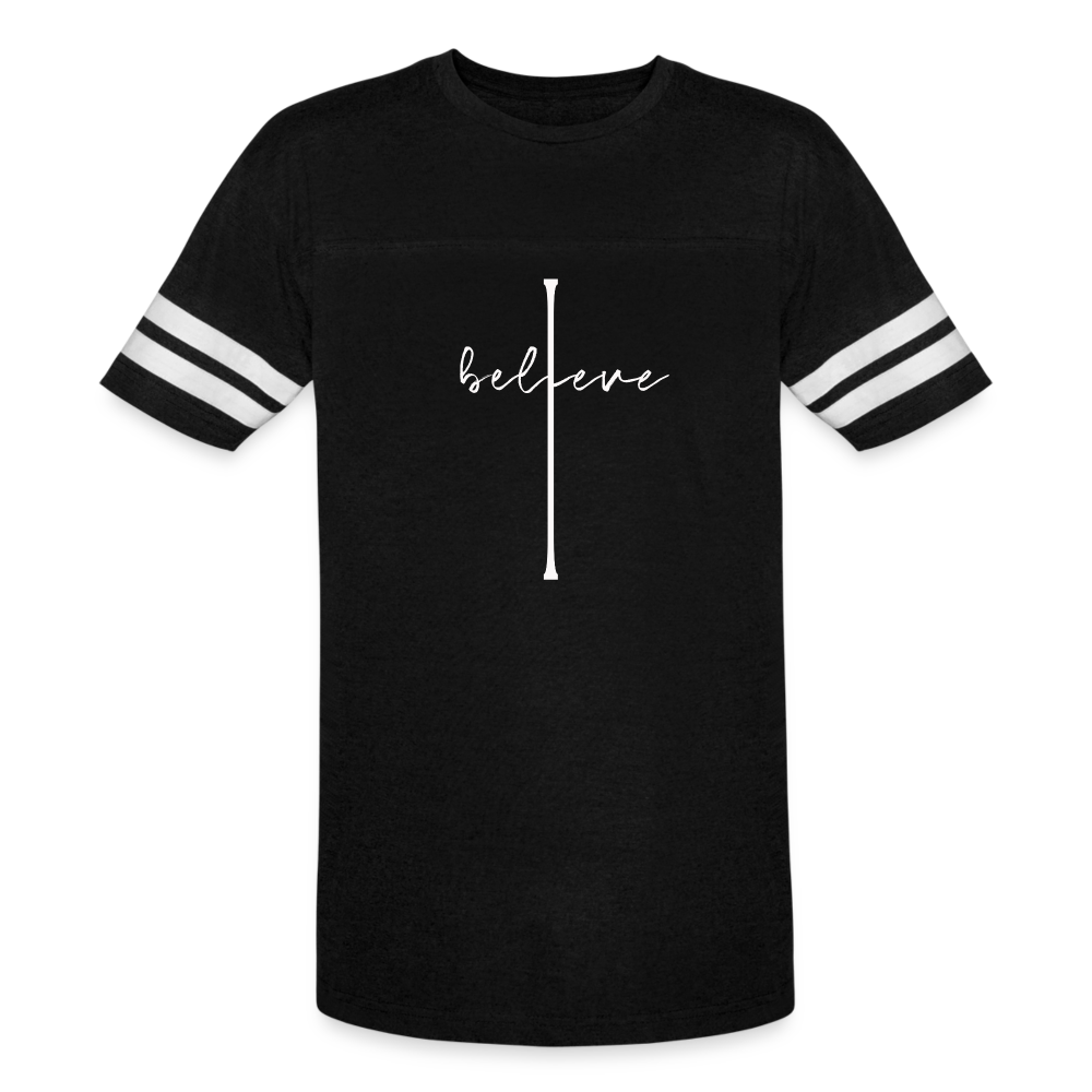 I Believe - Vintage Sport T-Shirt - black/white