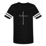 I Believe - Vintage Sport T-Shirt - black/white